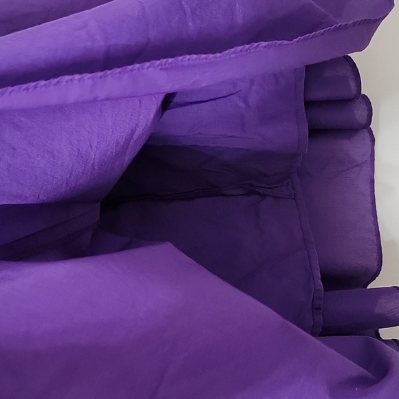 J. Crew Size 0 Purple 100% Cotton Lined Full Skirt, Midi Length, Exc. Used Cond. - Picture 4 of 11